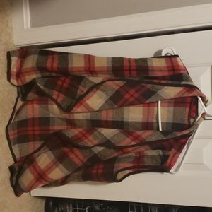 Red, Brown, Plaid Vest